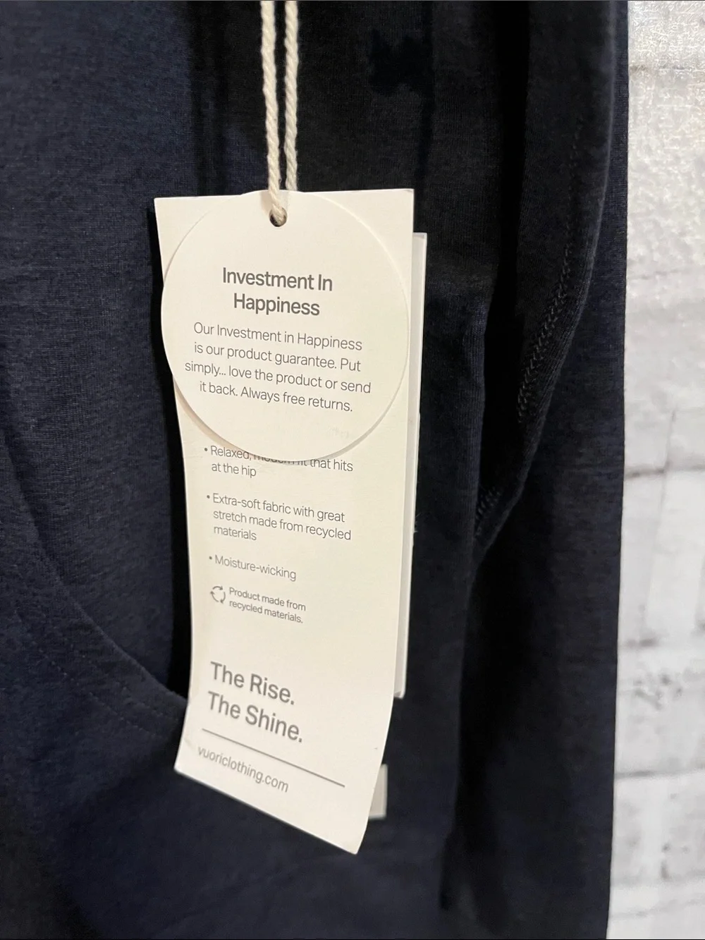 NWT vuori halo performance hoodie 2.0 heathered blue - Picture 3 of 6